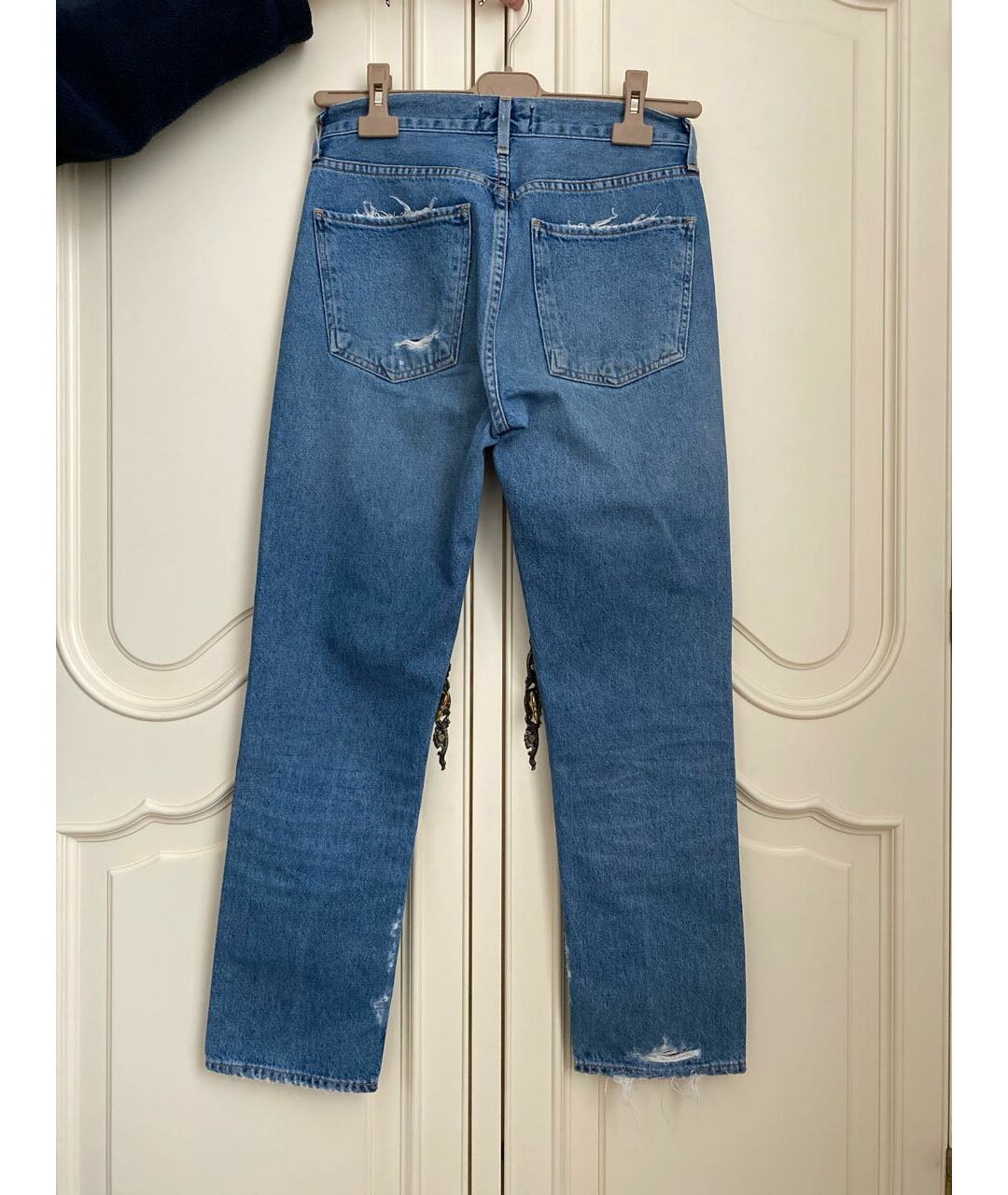 AGOLDE Голубые хлопковые прямые джинсы, фото 2