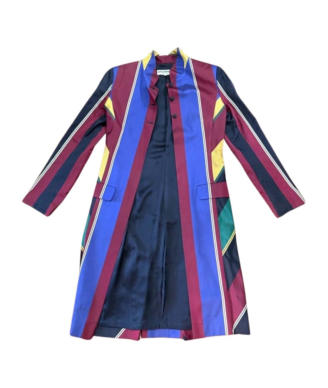 KARL LAGERFELD Мульти шелковое пальто, фото 1