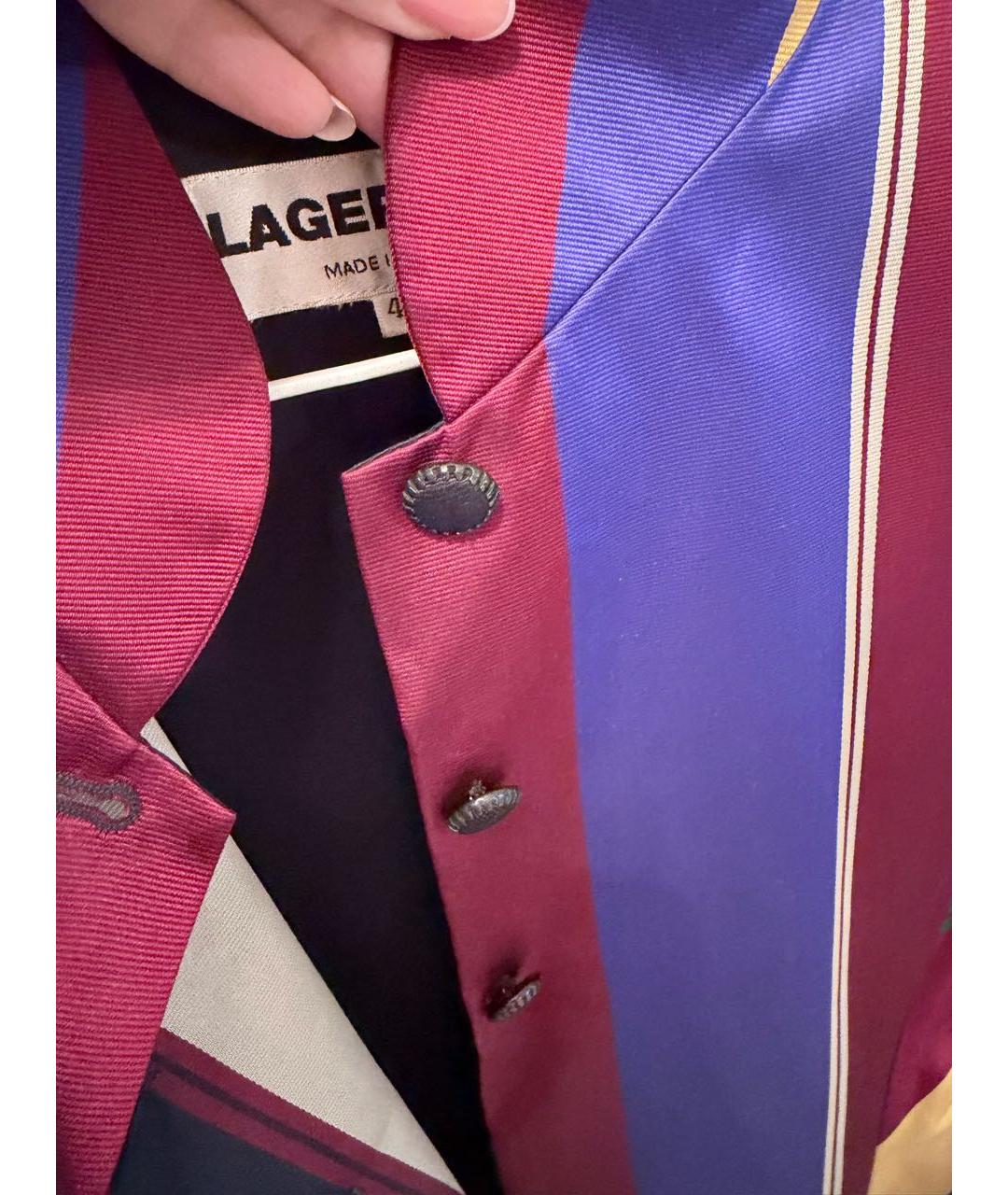 KARL LAGERFELD Мульти шелковое пальто, фото 3