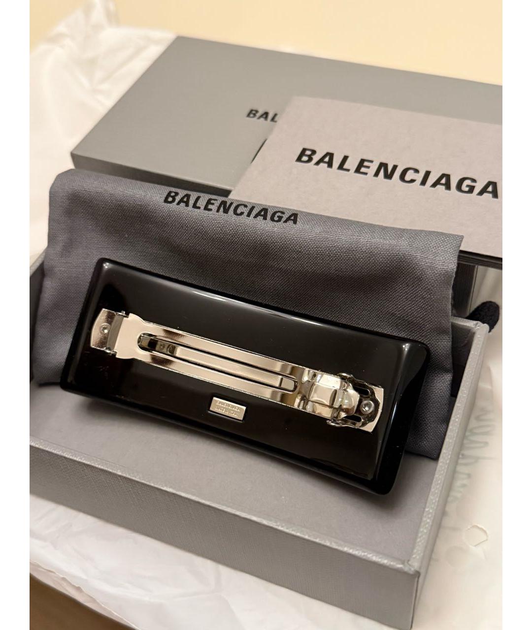 BALENCIAGA Черная заколка, фото 6