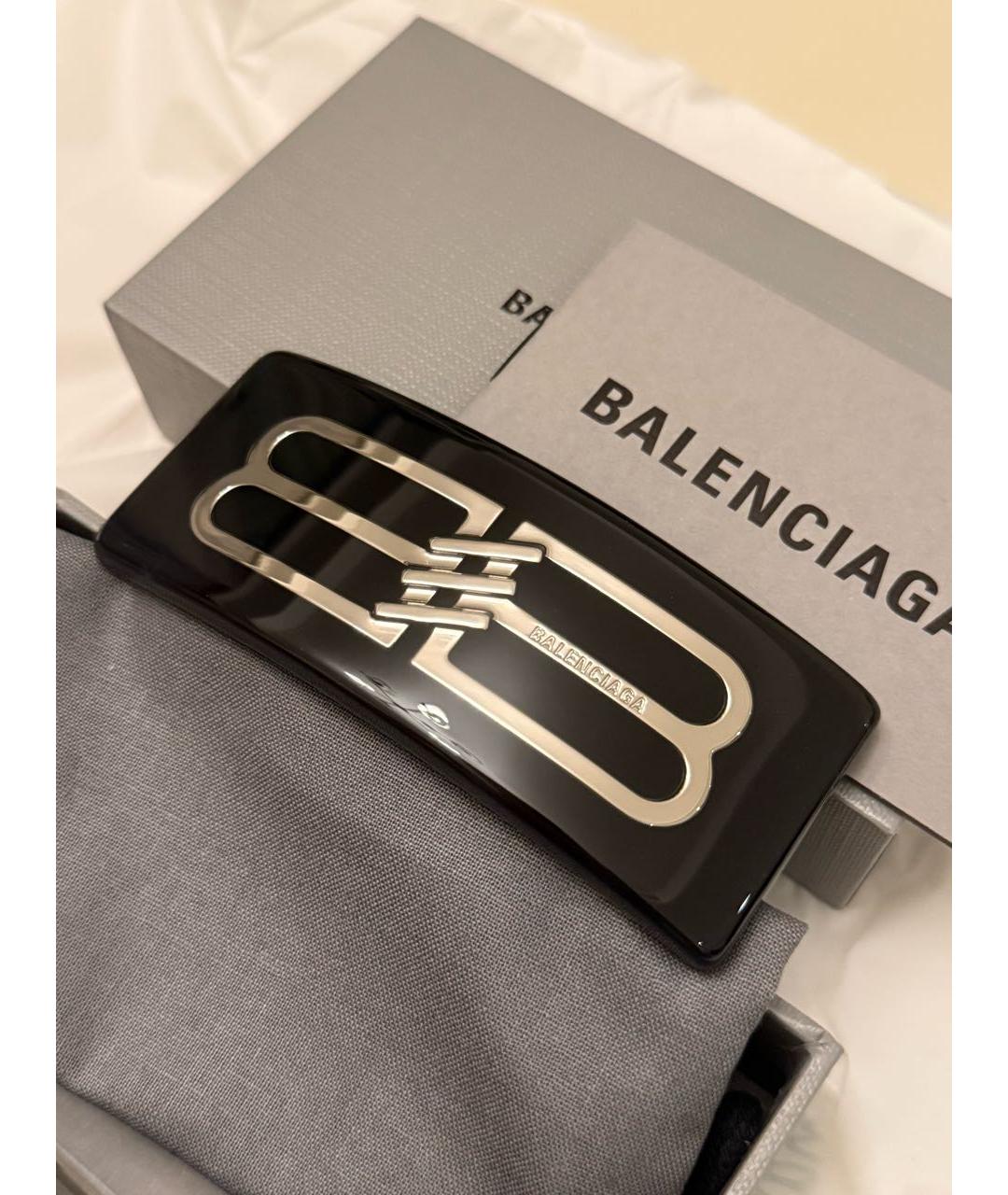 BALENCIAGA Черная заколка, фото 7