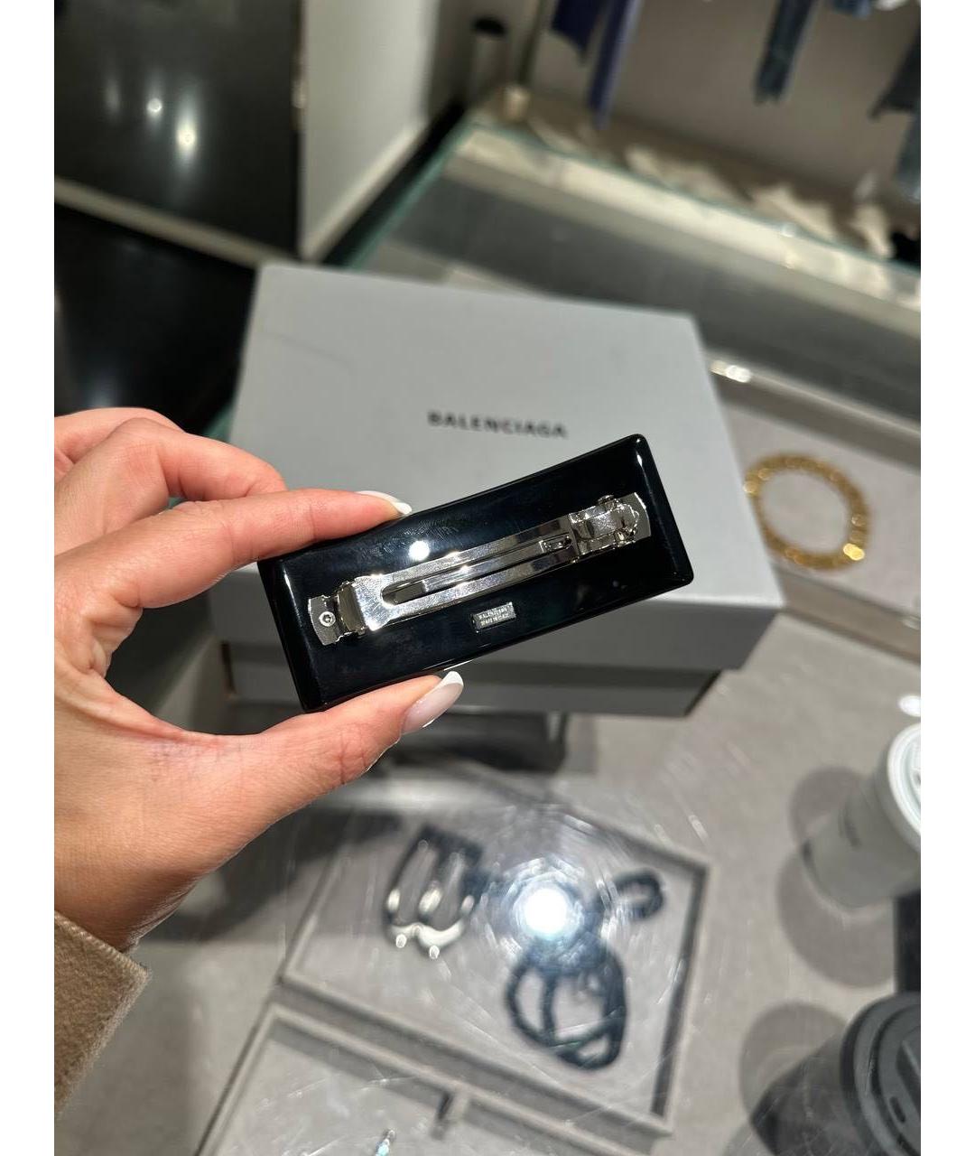 BALENCIAGA Черная заколка, фото 3