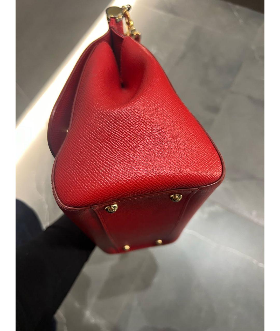 DOLCE&GABBANA Красная кожаная сумка через плечо, фото 2