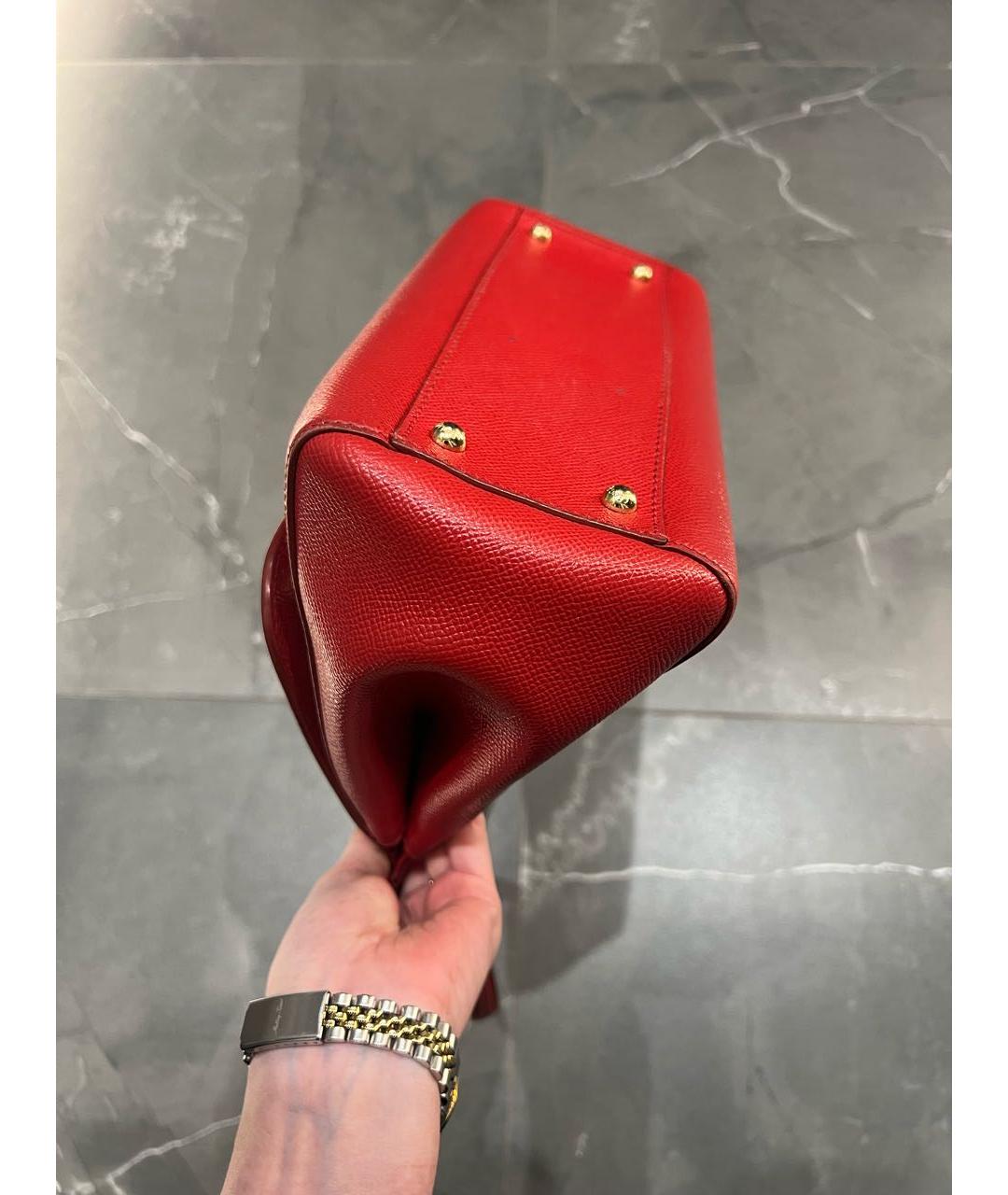 DOLCE&GABBANA Красная кожаная сумка через плечо, фото 7