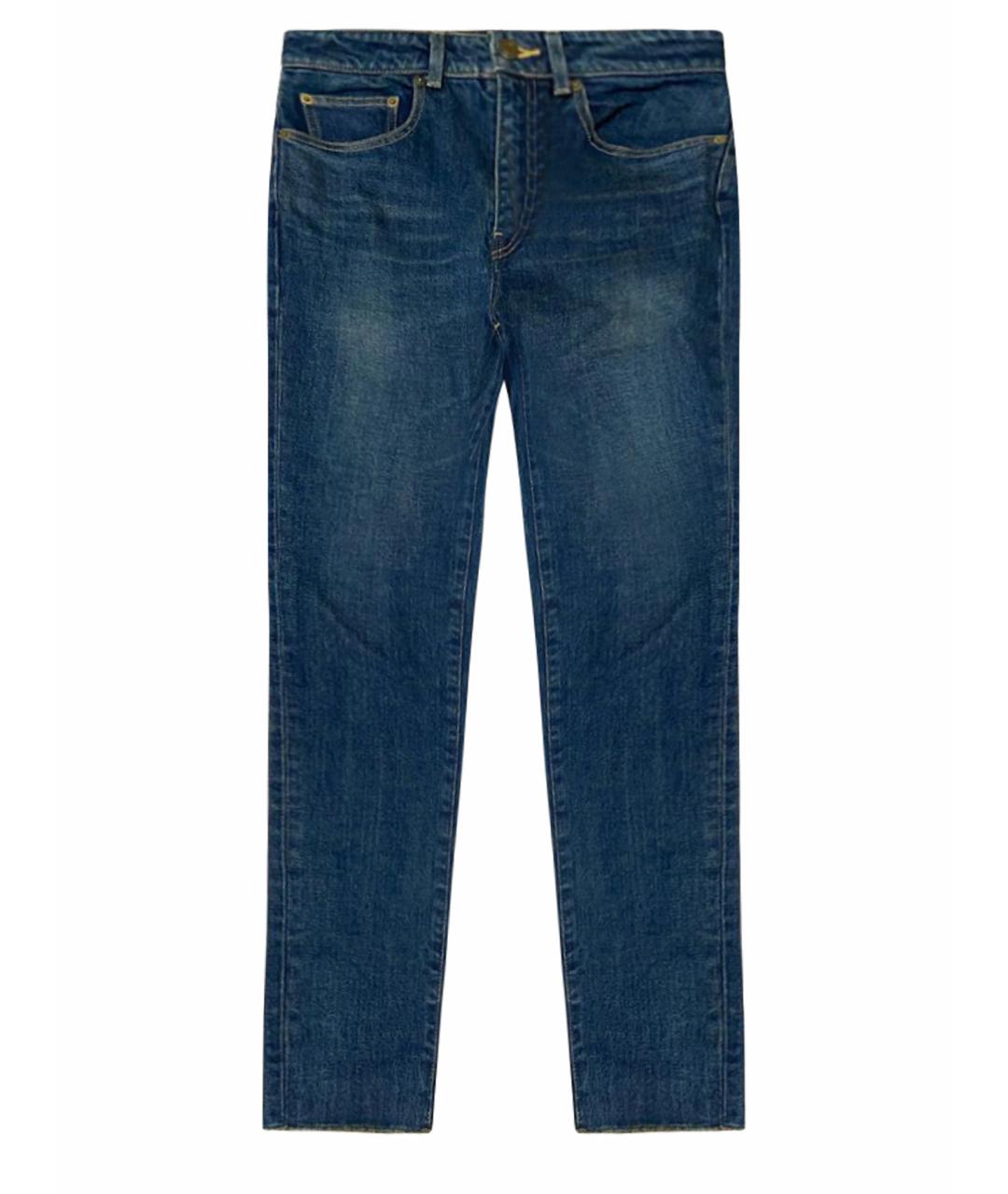 YVES SAINT LAURENT BEAUTY Темно-синие хлопковые джинсы слим, фото 1