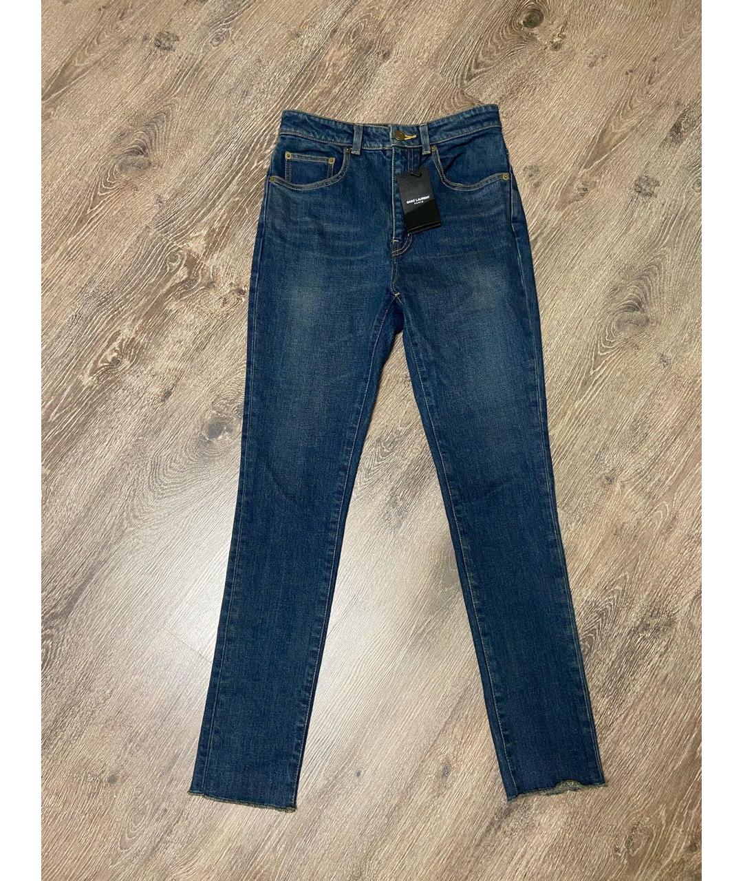 YVES SAINT LAURENT BEAUTY Темно-синие хлопковые джинсы слим, фото 5