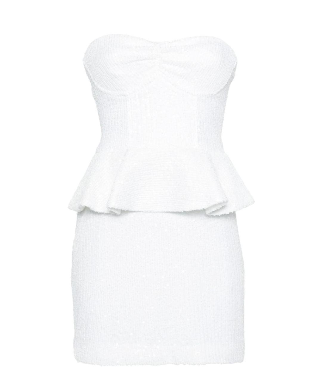 ROTATE Белое полиэстеровое коктейльное платье, фото 1