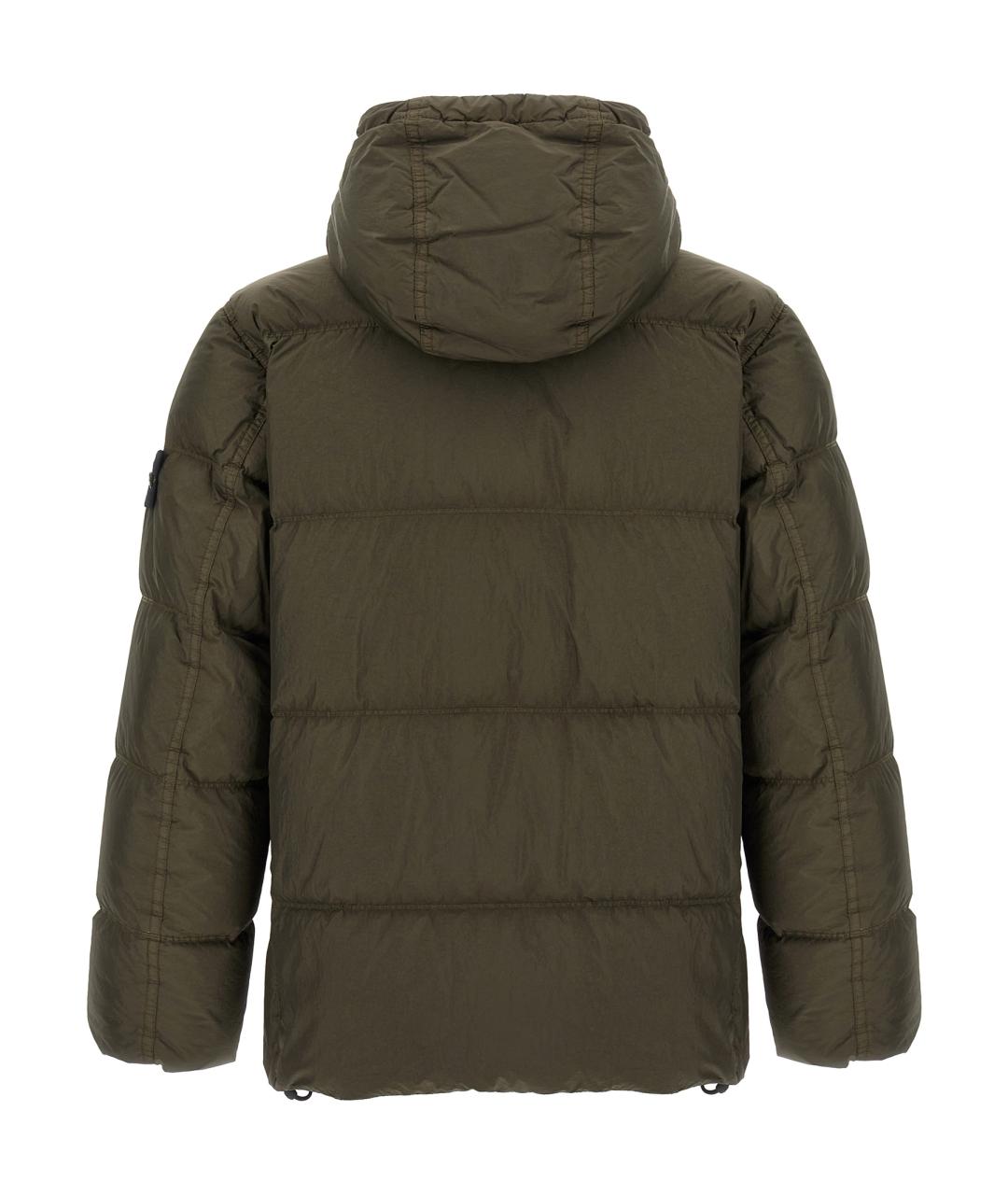 STONE ISLAND Зеленая полиамидовая куртка, фото 2