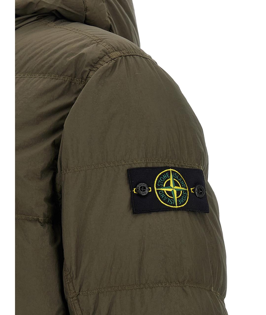 STONE ISLAND Зеленая полиамидовая куртка, фото 4