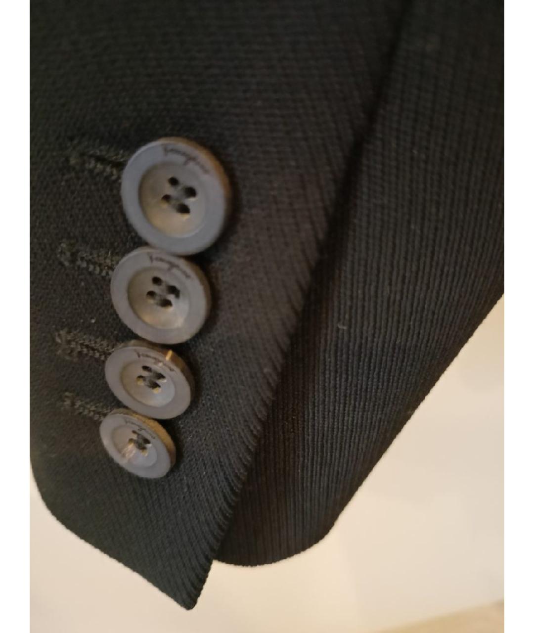 FERRAGAMO Черный шерстяной жакет/пиджак, фото 4