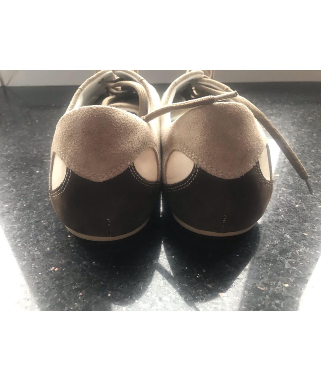 ERMENEGILDO ZEGNA XXX Бежевые кожаные туфли, фото 5