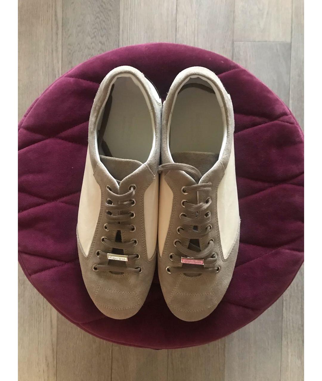 ERMENEGILDO ZEGNA XXX Бежевые кожаные туфли, фото 4