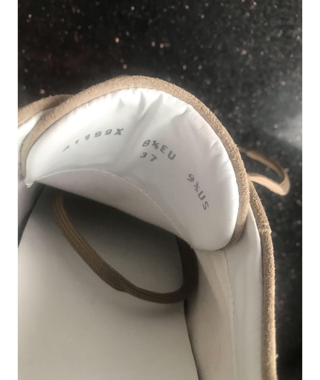 ERMENEGILDO ZEGNA XXX Бежевые кожаные туфли, фото 8