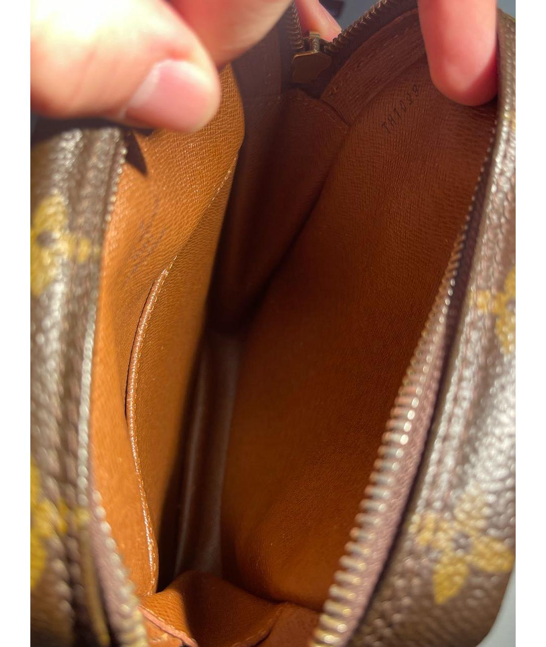 LOUIS VUITTON Коричневая кожаная сумка на плечо, фото 8