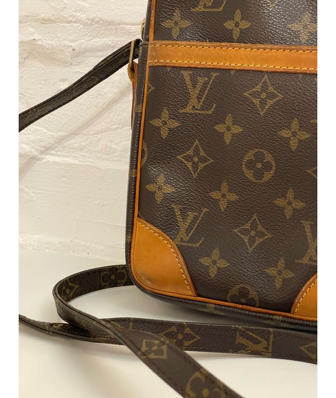 LOUIS VUITTON Коричневая кожаная сумка на плечо, фото 7