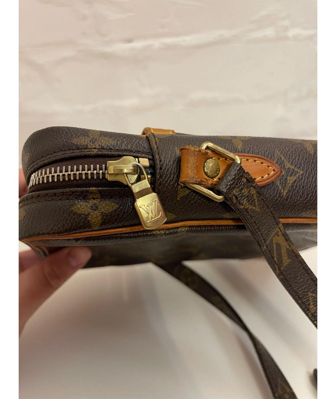 LOUIS VUITTON Коричневая кожаная сумка на плечо, фото 2