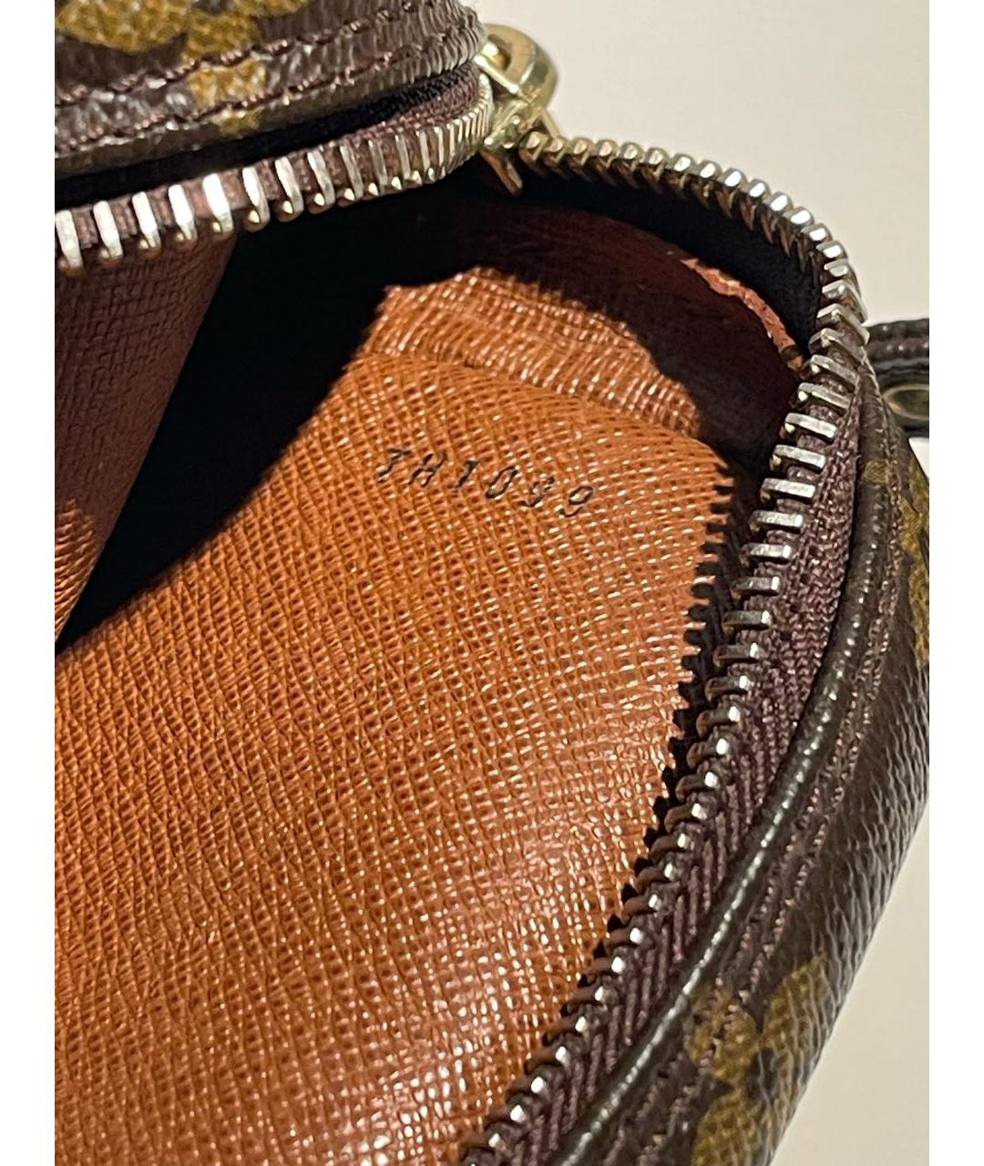 LOUIS VUITTON Коричневая кожаная сумка на плечо, фото 5