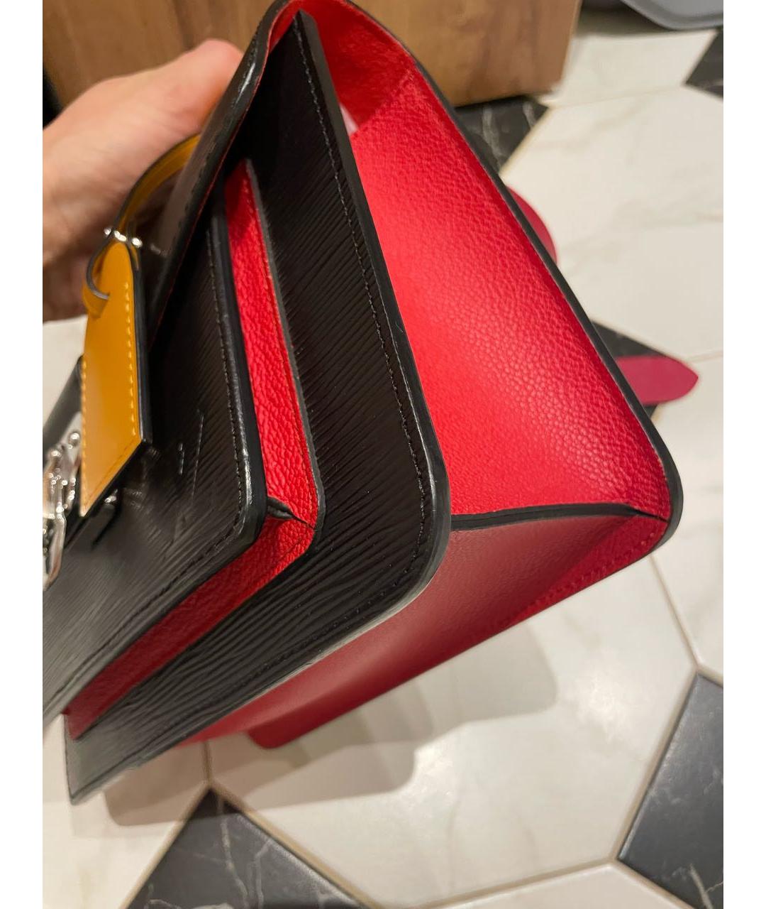 LOUIS VUITTON Черная кожаная сумка через плечо, фото 6