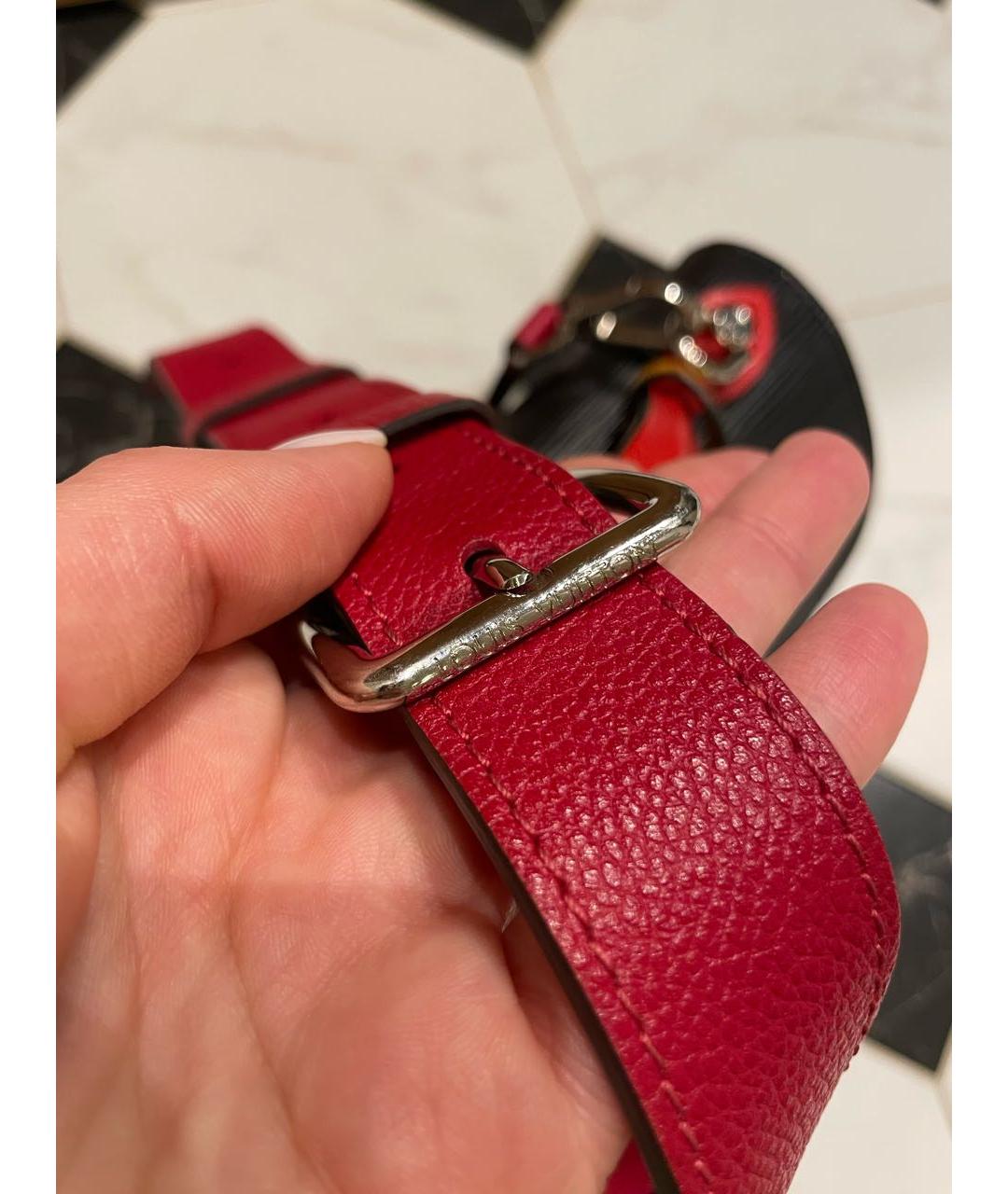 LOUIS VUITTON Черная кожаная сумка через плечо, фото 4