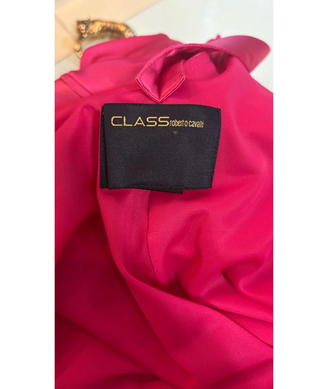 CAVALLI CLASS Розовое вискозное вечернее платье, фото 7