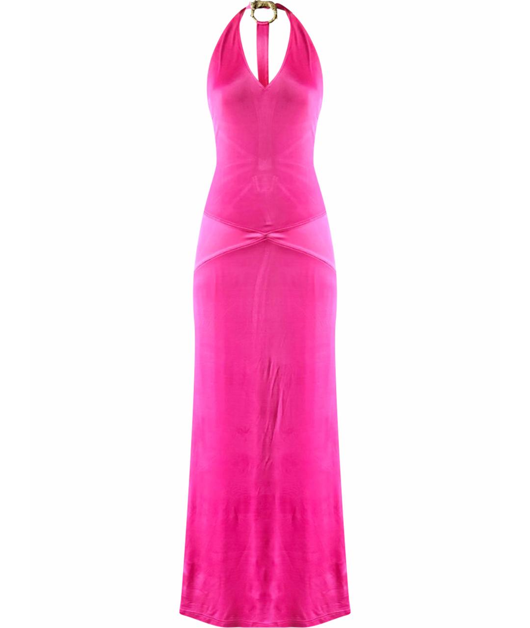 CAVALLI CLASS Розовое вискозное вечернее платье, фото 1