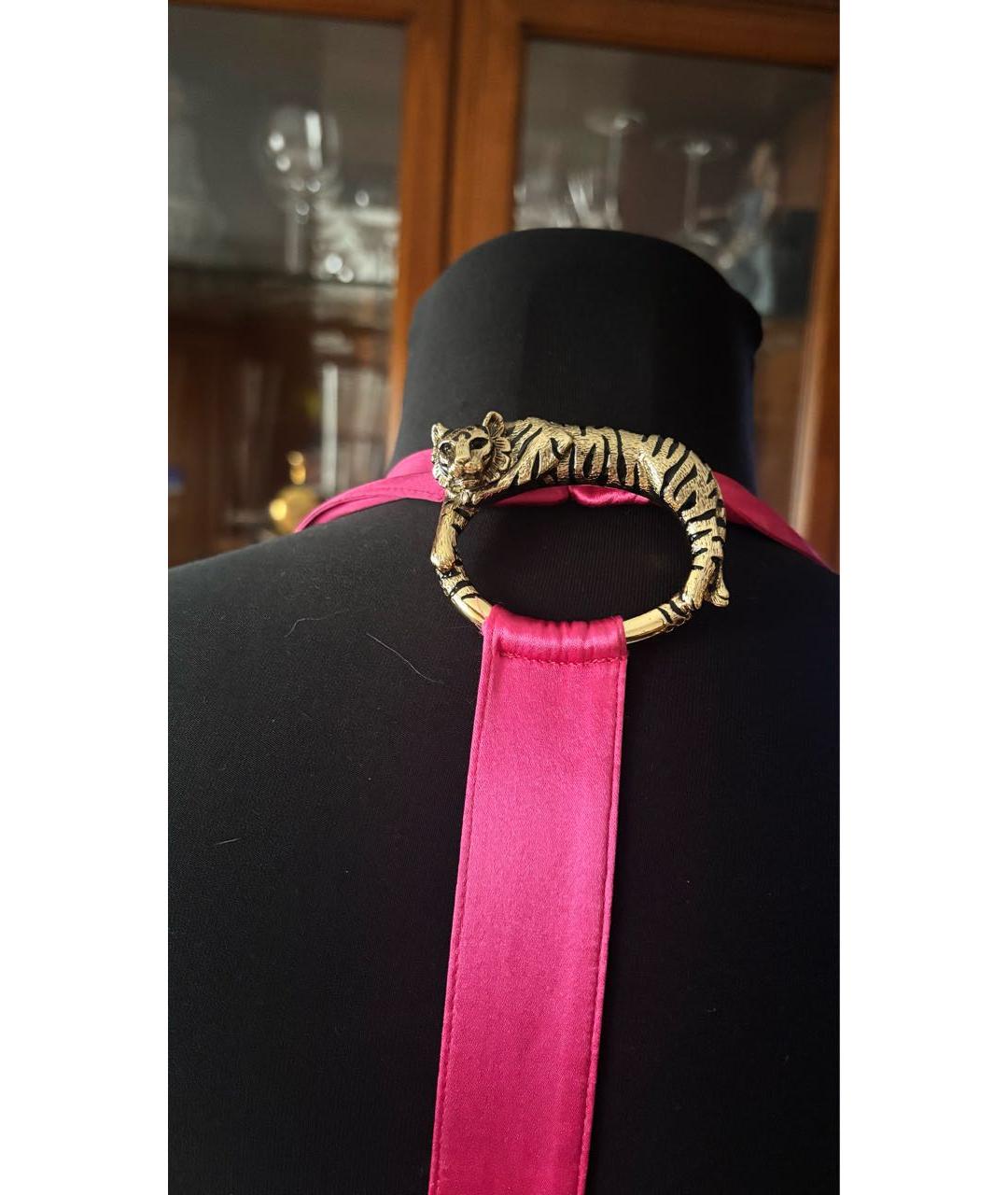 CAVALLI CLASS Розовое вискозное вечернее платье, фото 5