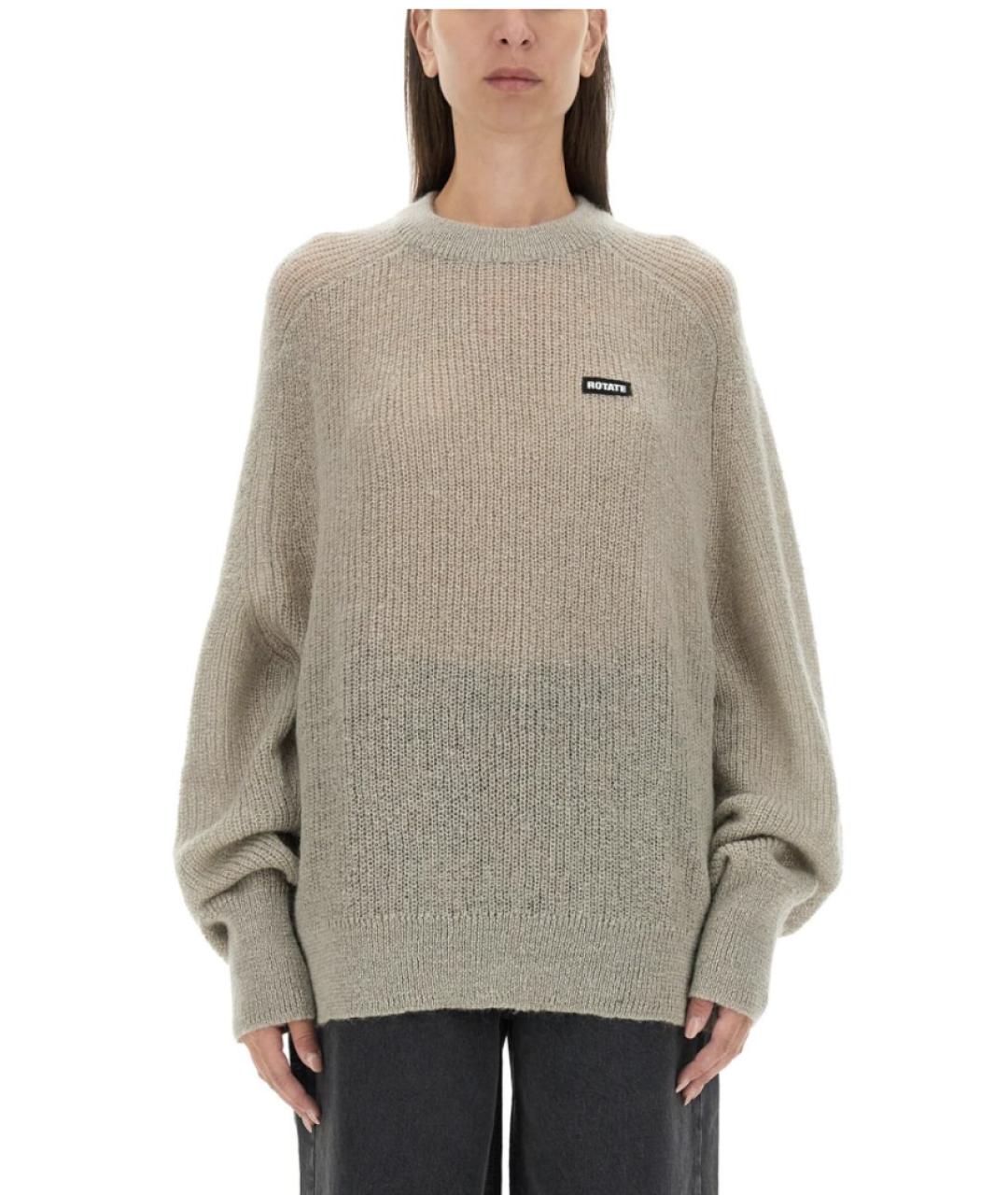 ROTATE Серый полиамидовый джемпер / свитер, фото 2