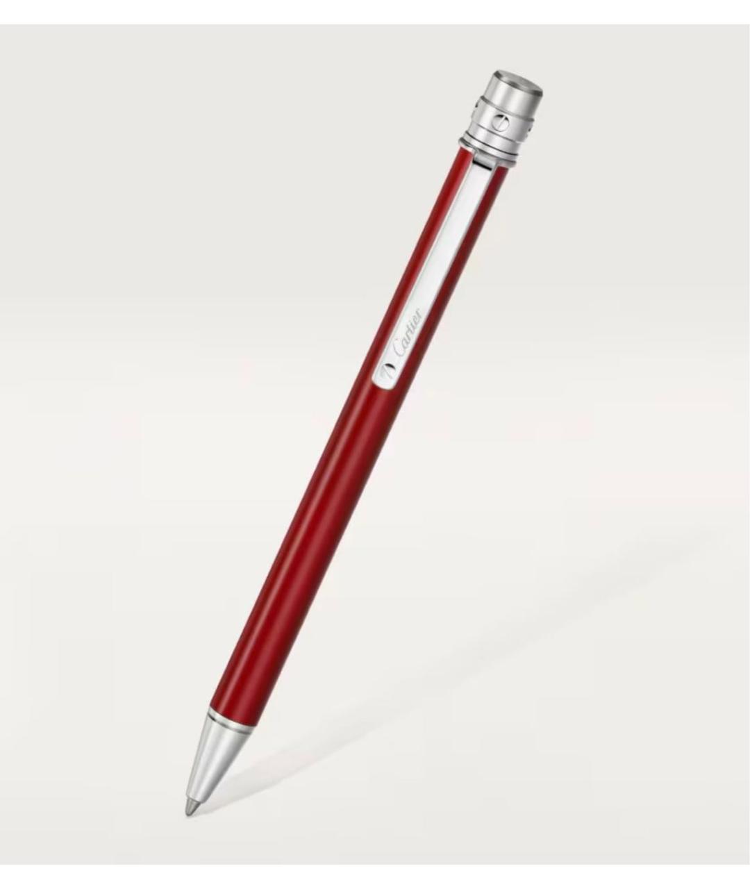 CARTIER Красная пластиковая шариковая ручка, фото 4