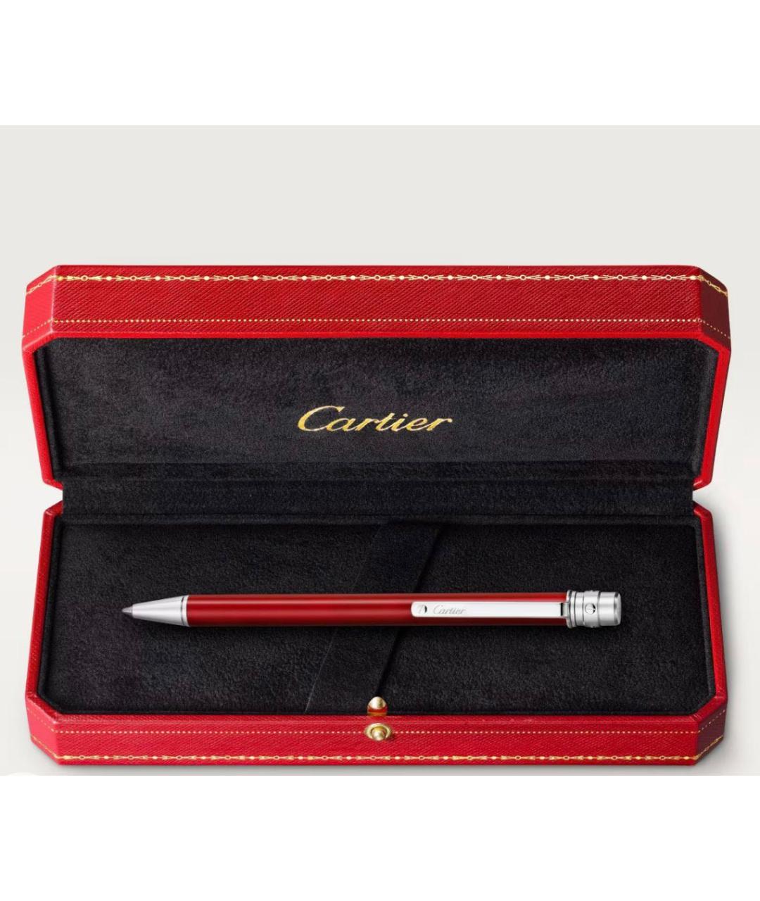 CARTIER Красная пластиковая шариковая ручка, фото 2