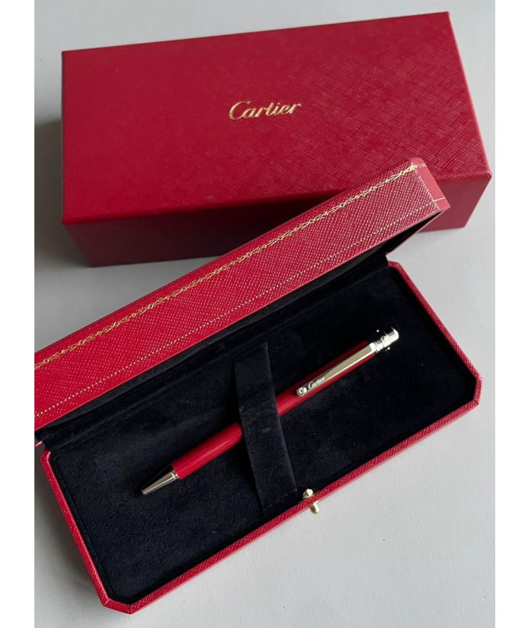 CARTIER Красная пластиковая шариковая ручка, фото 3