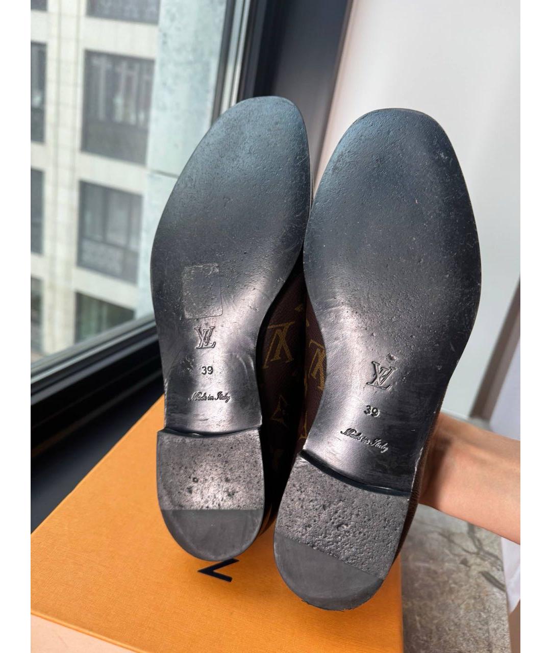 LOUIS VUITTON Коричневые лоферы, фото 6
