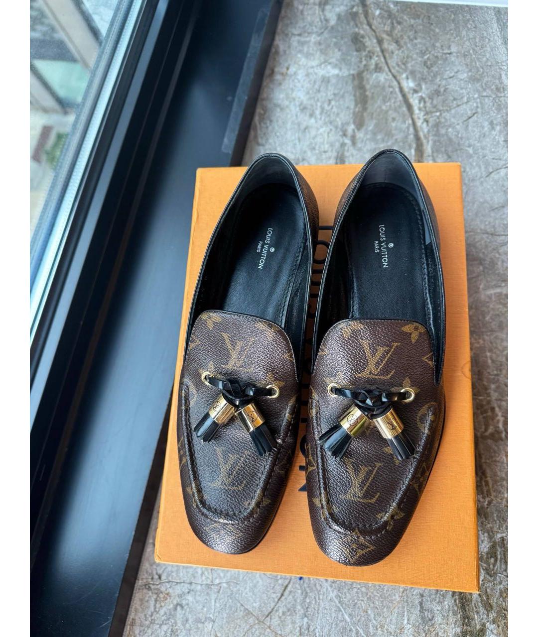 LOUIS VUITTON Коричневые лоферы, фото 3