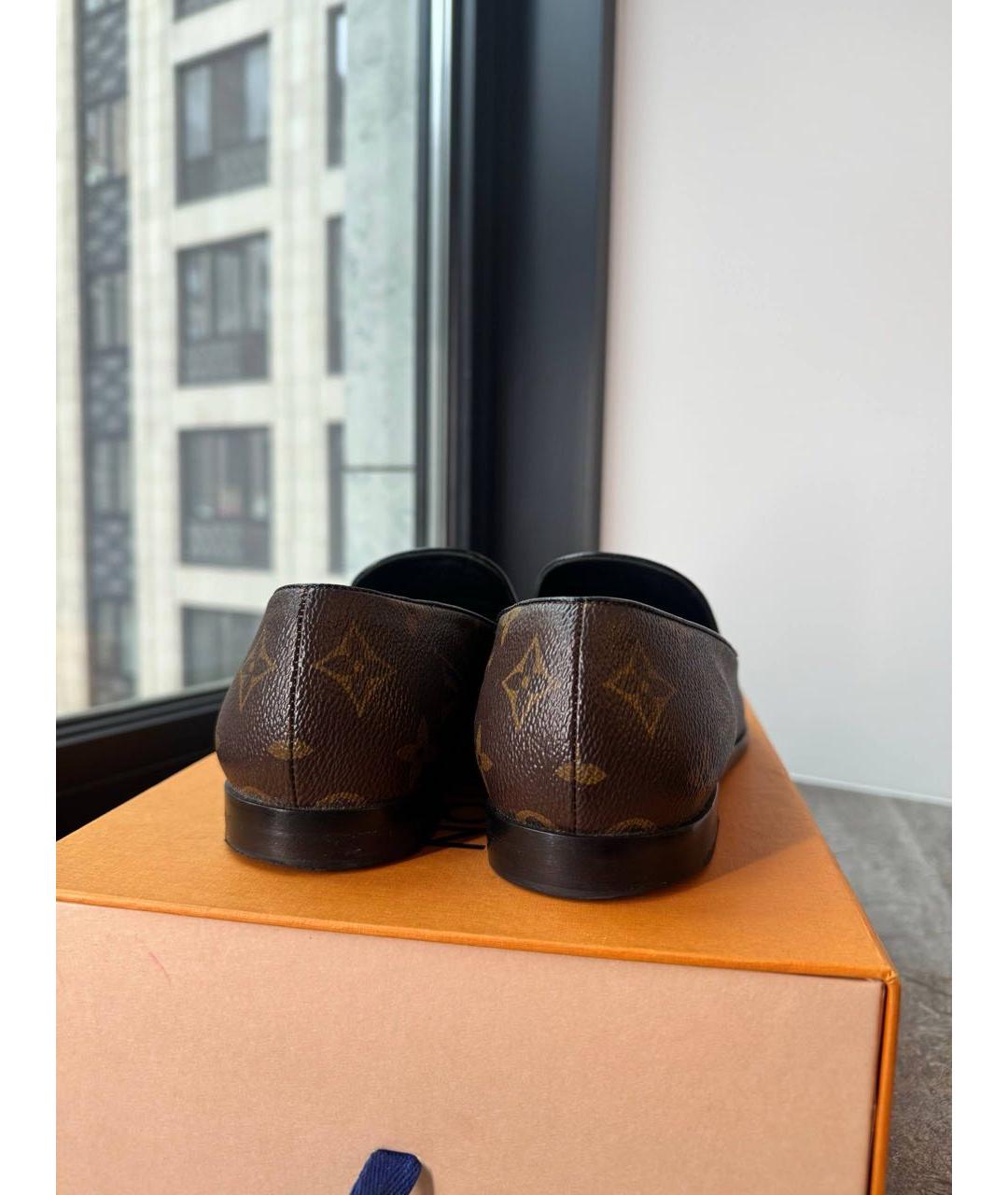 LOUIS VUITTON Коричневые лоферы, фото 4
