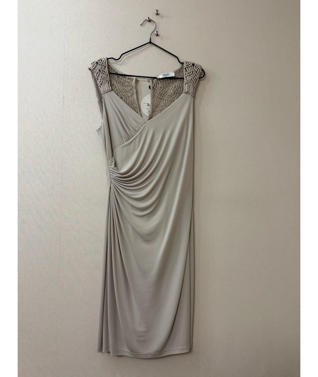 BLUGIRL Бежевый полиэстеровый сарафан, фото 4