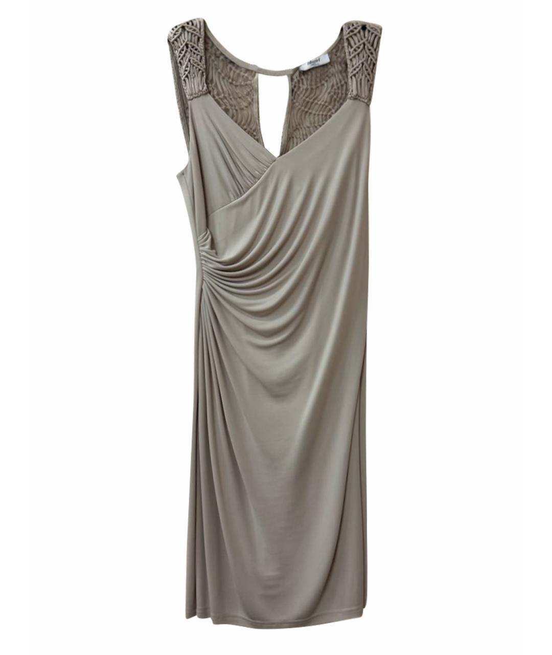 BLUGIRL Бежевый полиэстеровый сарафан, фото 1