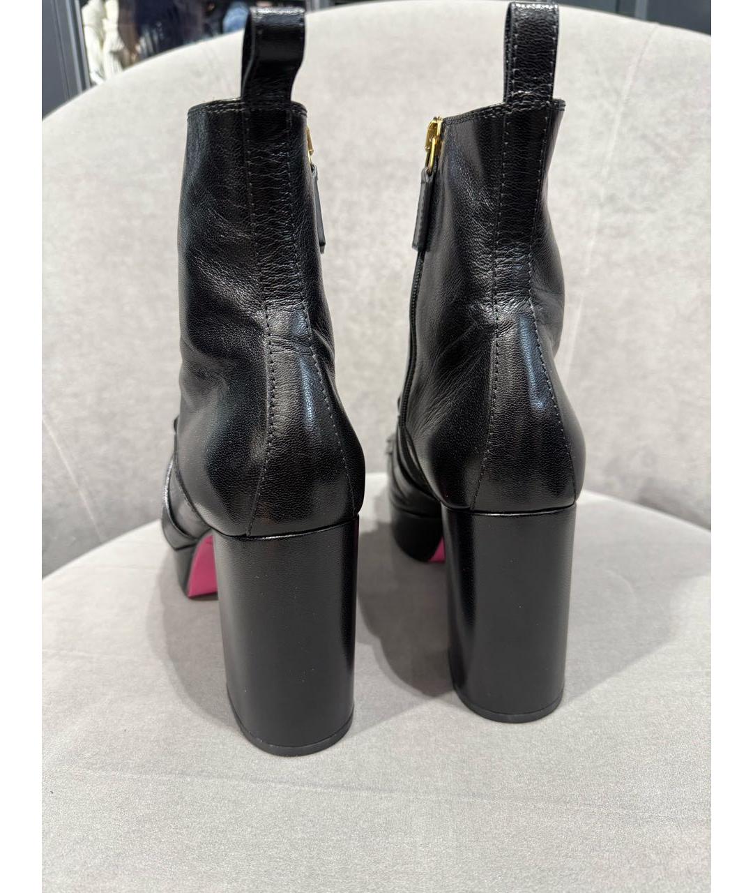 GUCCI Черные кожаные ботильоны, фото 4