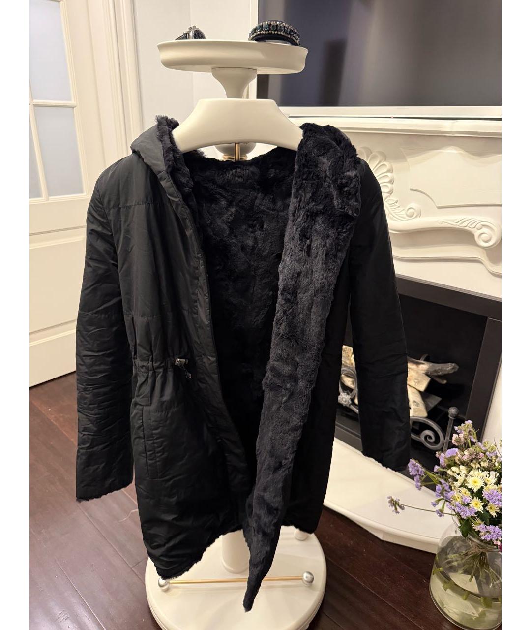 'S MAX MARA Темно-синяя меховая куртка, фото 3