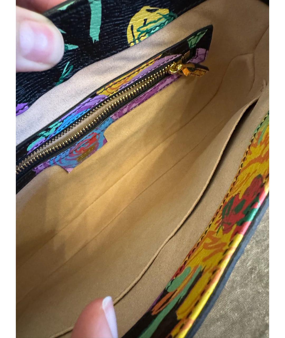 GUCCI Черная кожаная сумка через плечо, фото 6