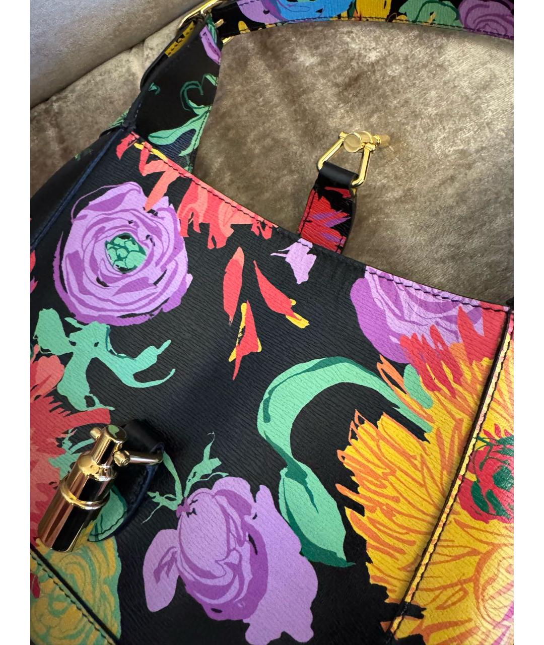 GUCCI Черная кожаная сумка через плечо, фото 5