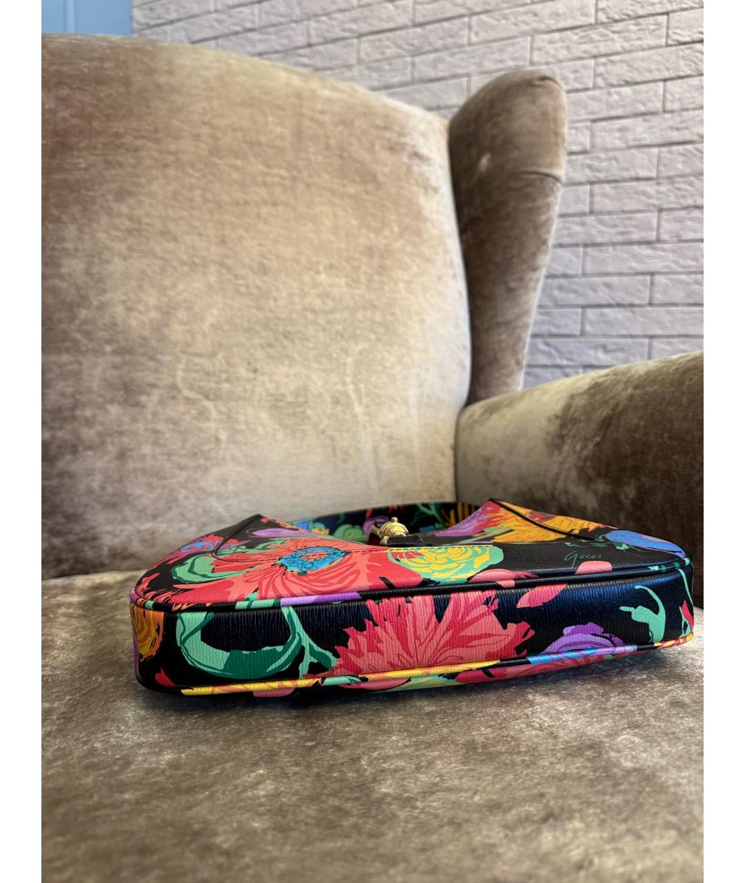 GUCCI Черная кожаная сумка через плечо, фото 4