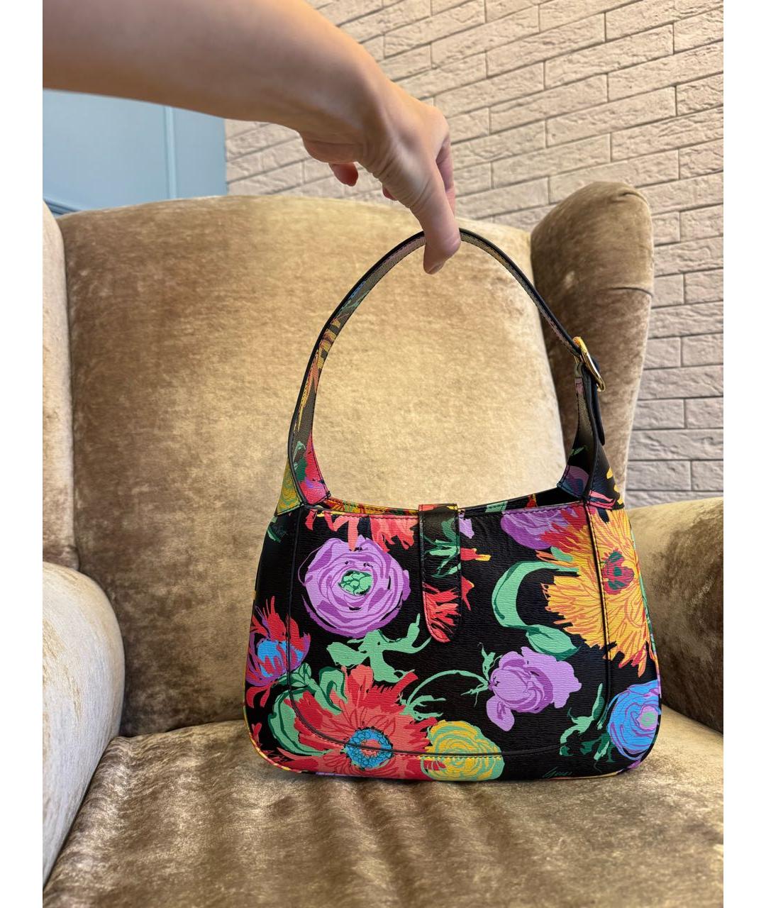 GUCCI Черная кожаная сумка через плечо, фото 2