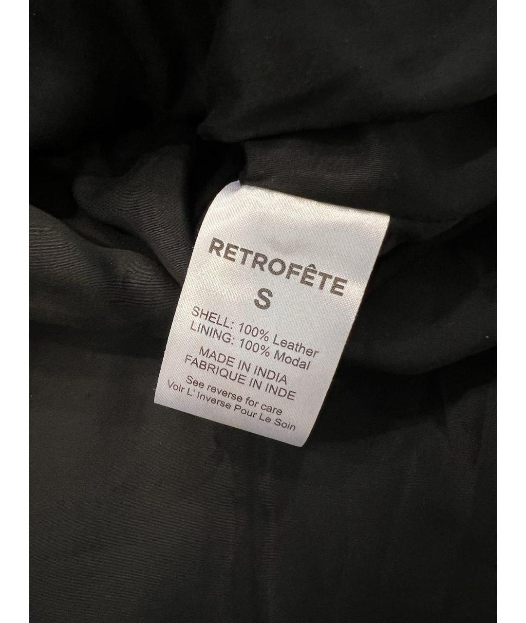 Retrofête Черная кожаная куртка, фото 4