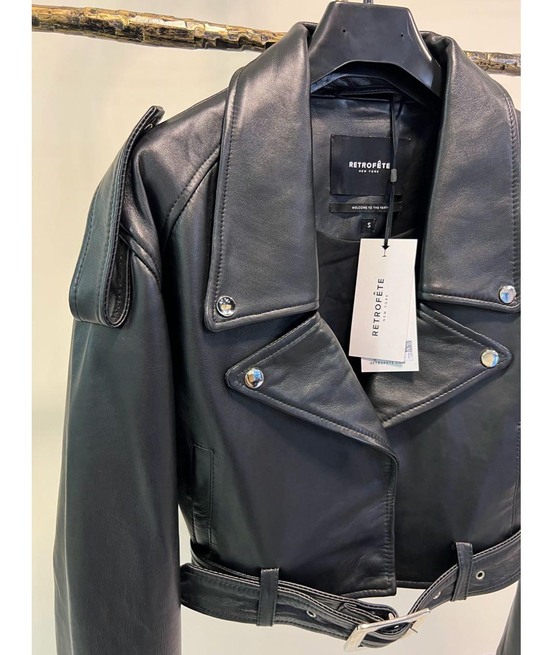 Retrofête Черная кожаная куртка, фото 3