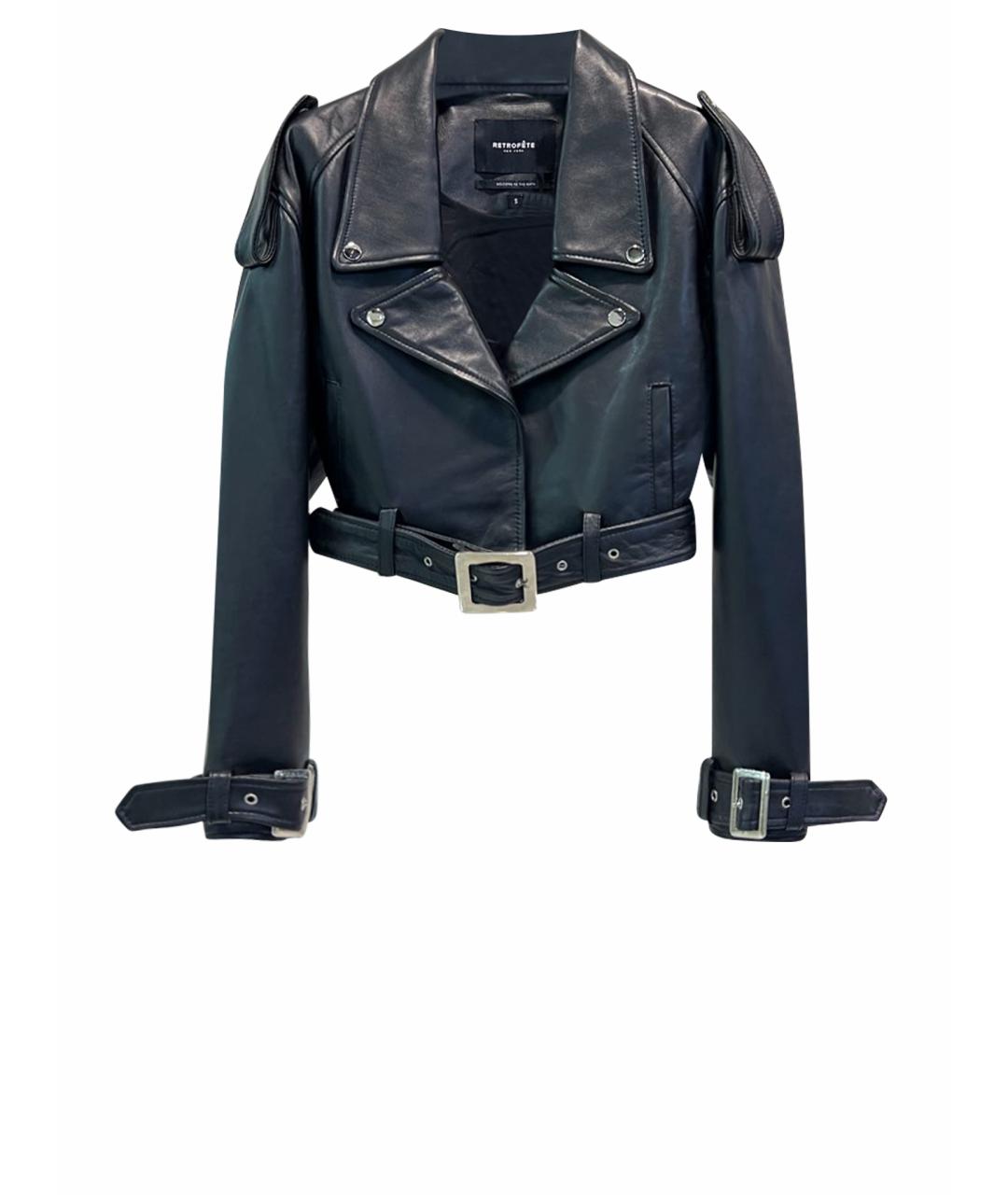 Retrofête Черная кожаная куртка, фото 1