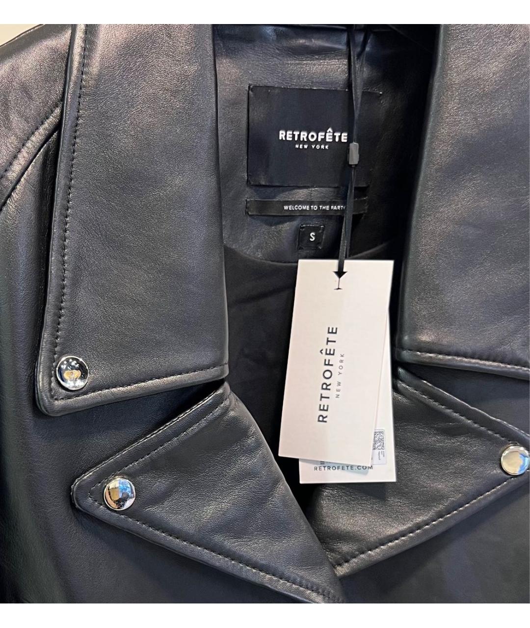 Retrofête Черная кожаная куртка, фото 6
