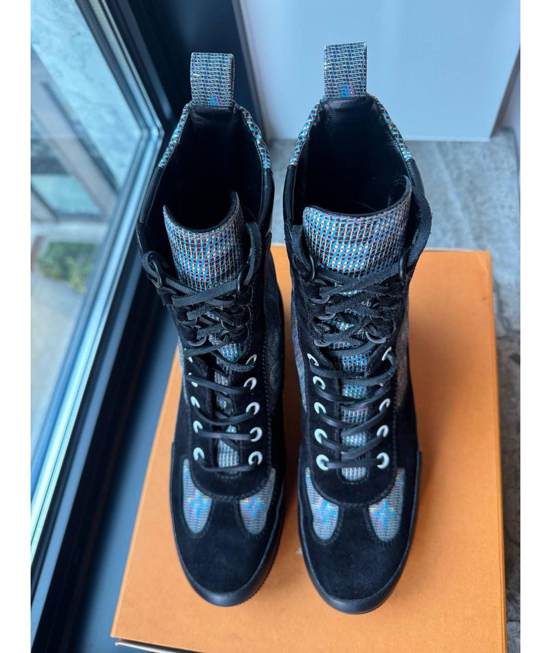 LOUIS VUITTON Черные кожаные ботинки, фото 3