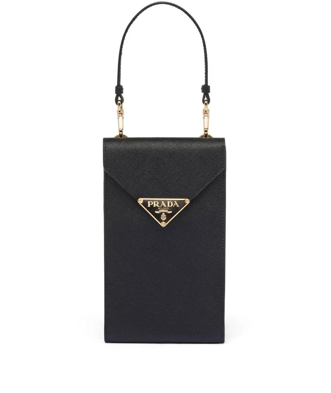 PRADA Черная кожаная сумка через плечо, фото 1