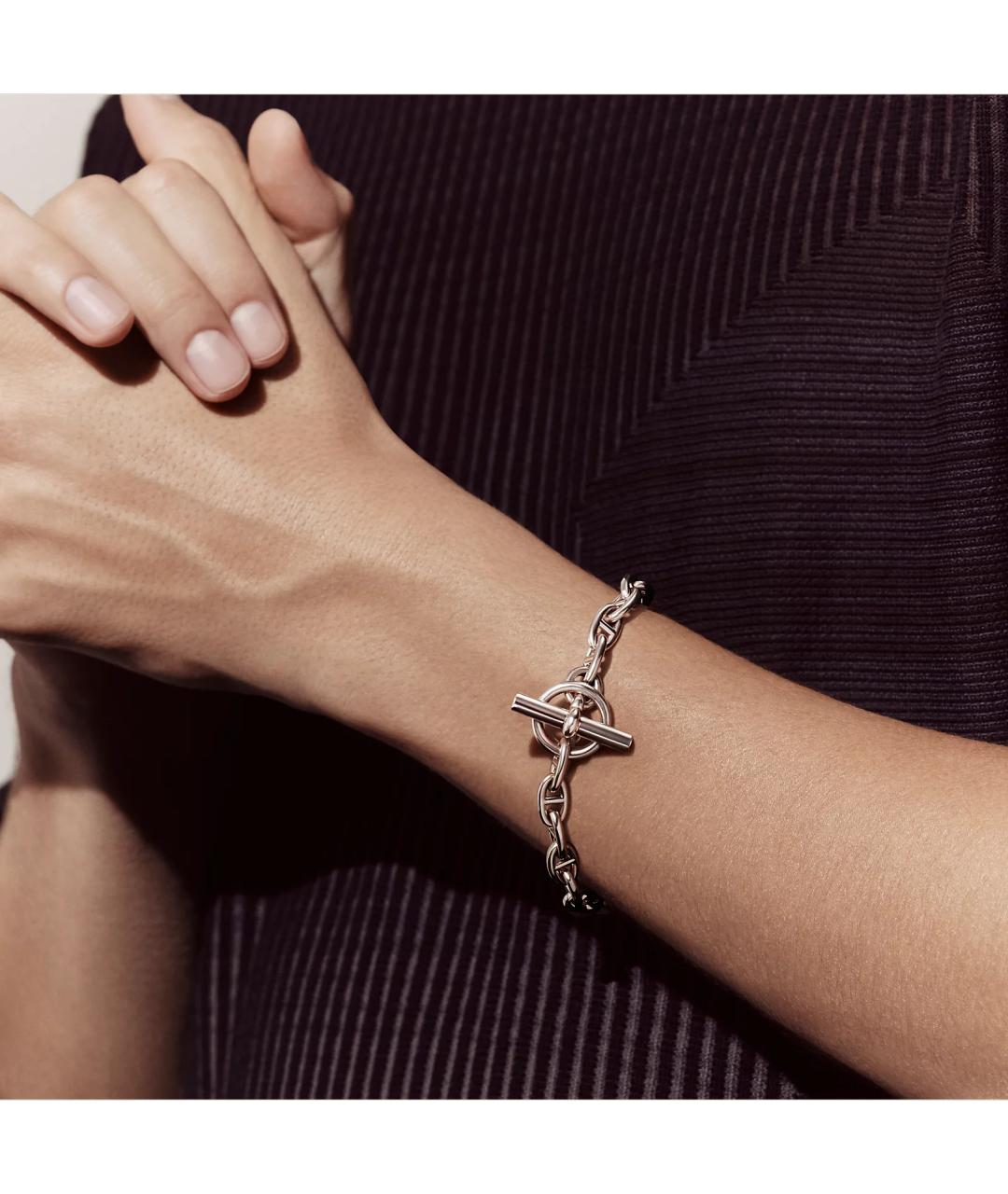 HERMES Серебрянный серебряный браслет, фото 3