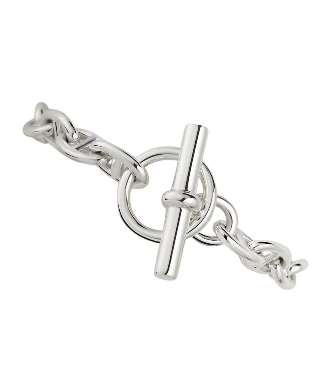 HERMES Серебрянный серебряный браслет, фото 1