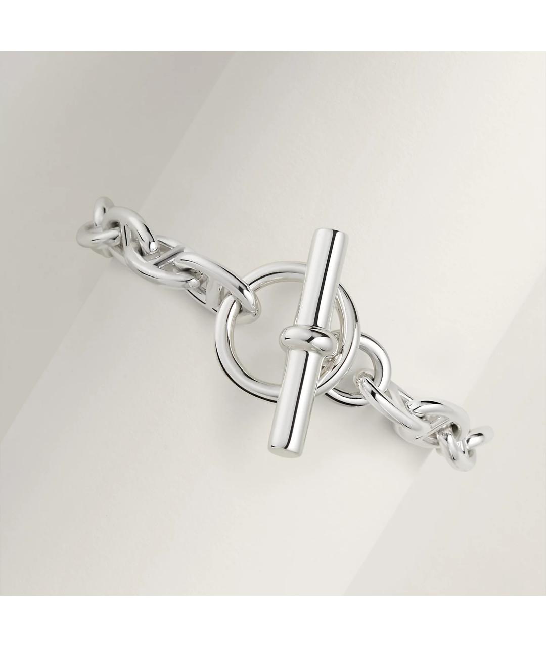 HERMES Серебрянный серебряный браслет, фото 4